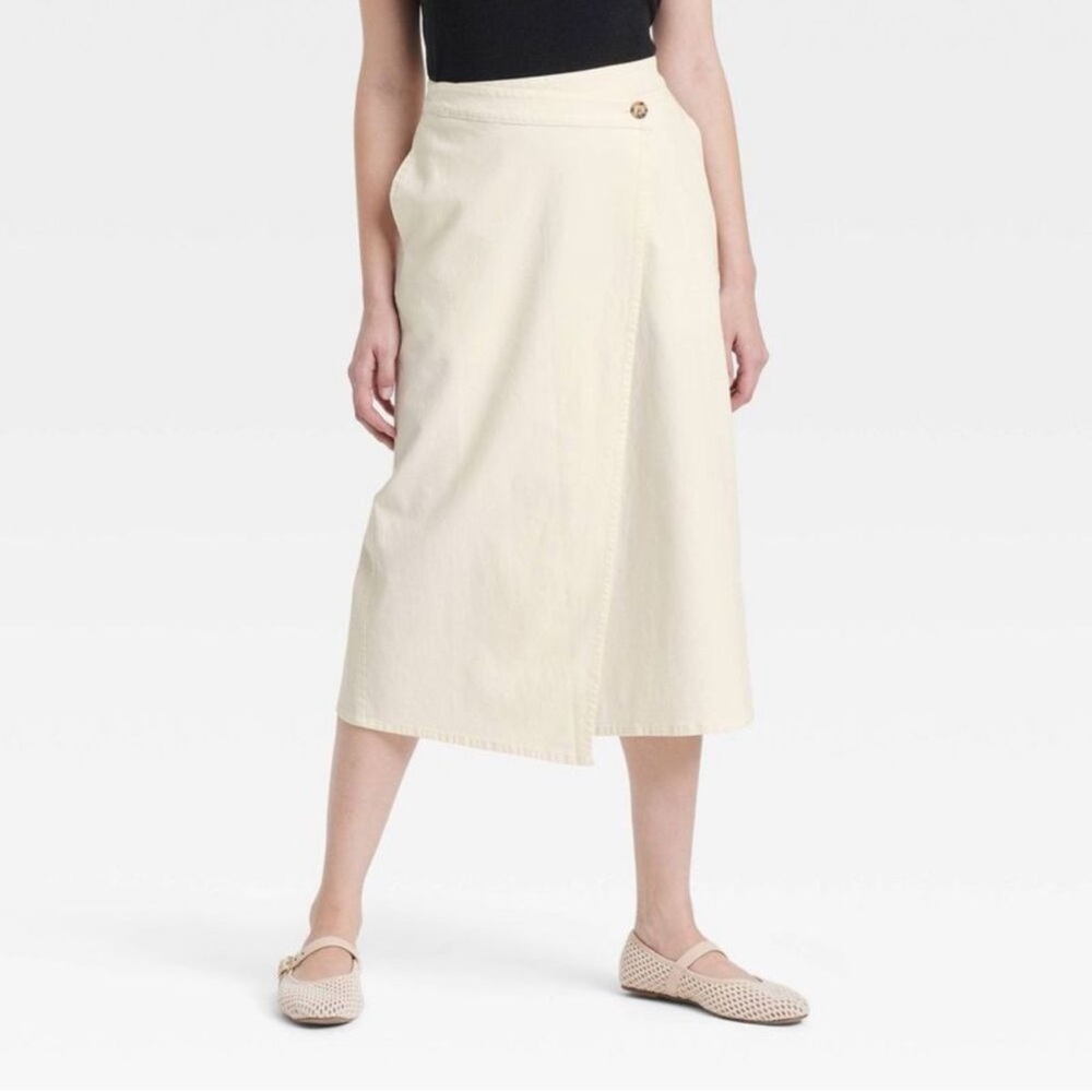 Universal Thread Asymmetrical Cream Skirt
